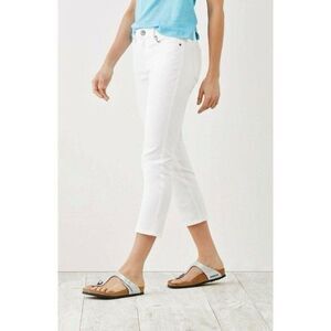 NWT J JILL Jeans Womens 14 High Rise Cropped Straight Leg Stretch Denim Resort